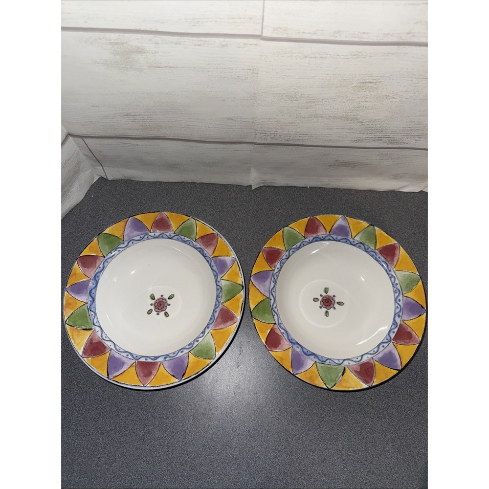 the sweet shoppe by sango Sue Zipkin Bowls  Lot Of 2 Peach Cobbler